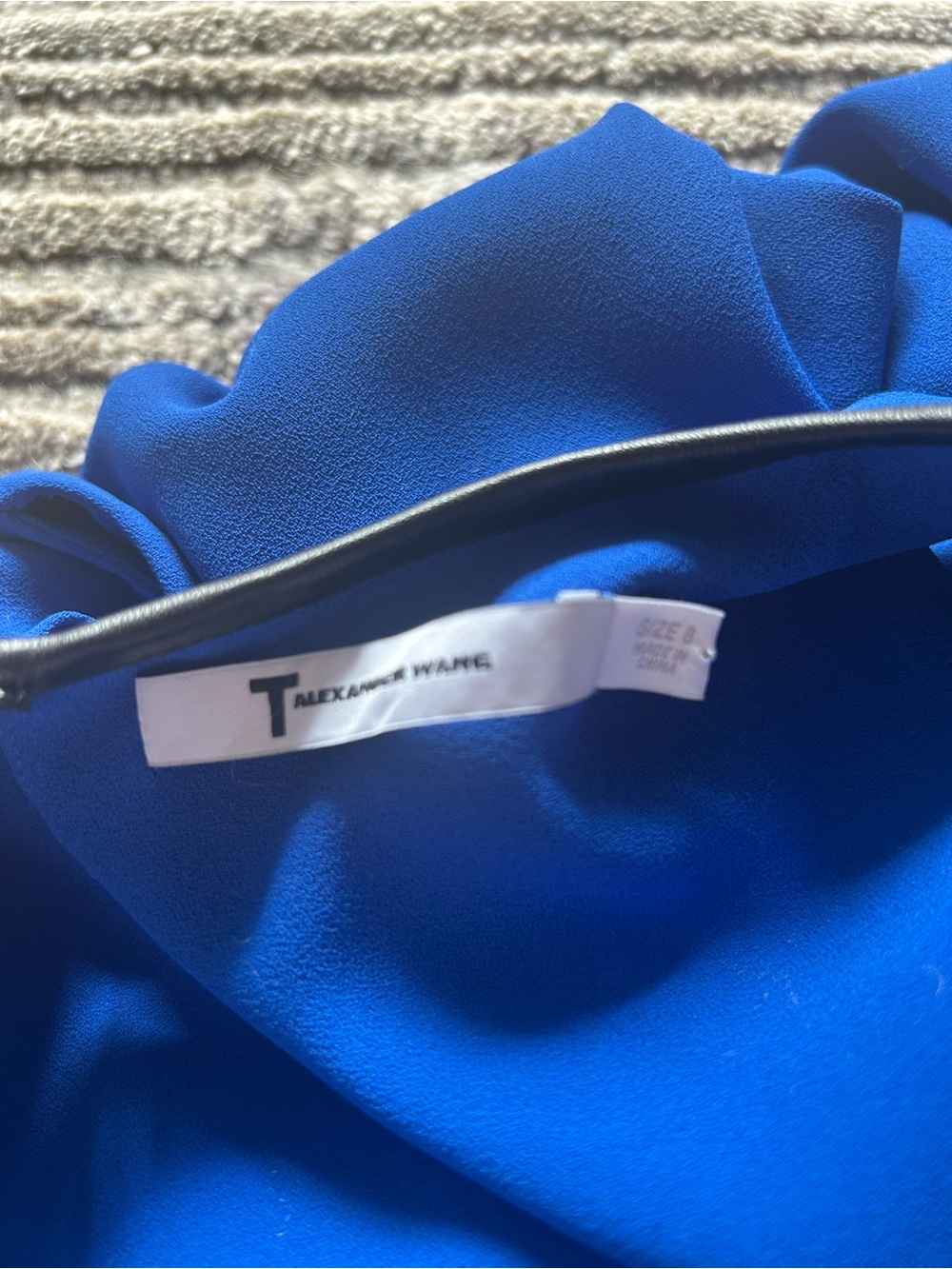 T by Alexander Wang cobalt blue keyhole dress